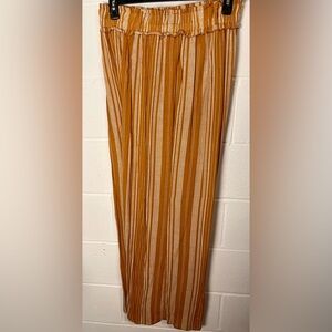 Shinestar Mustard and White Striped Straight Leg Pants XL